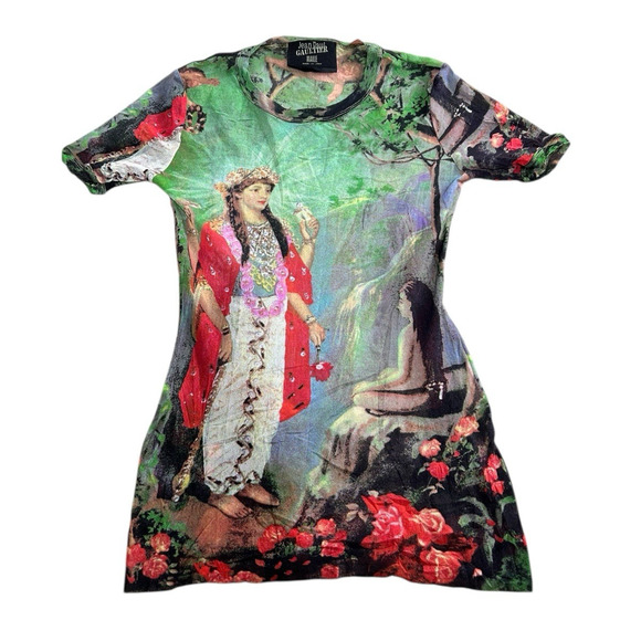 Vtg 90's Jean Paul Gaultier Maille Fuzzi Sheer Mesh Top Sz M Rare Made Italy - Picture 7 of 7